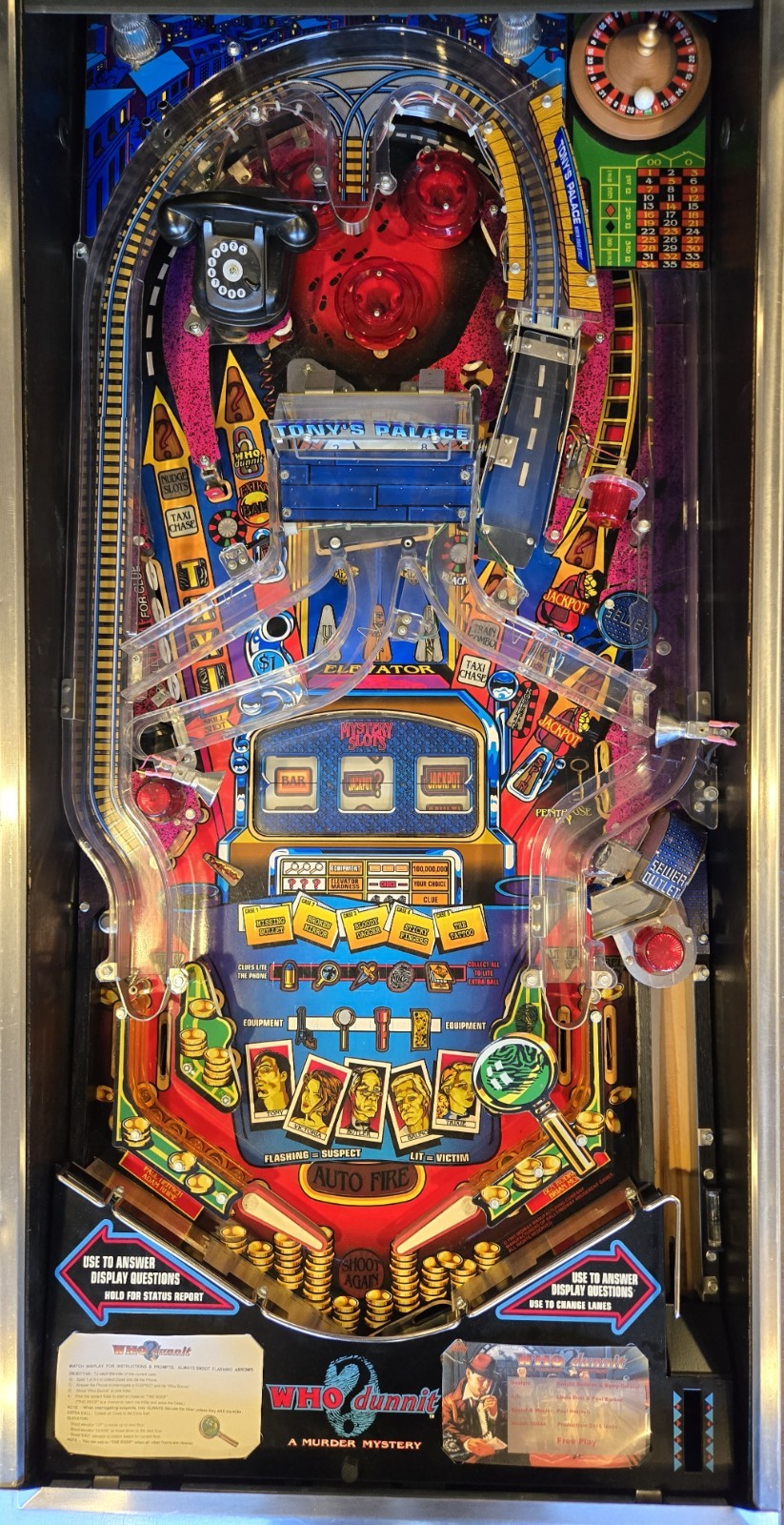 Refurbished Who Dunnit Pinball Machine (Bally) 1995