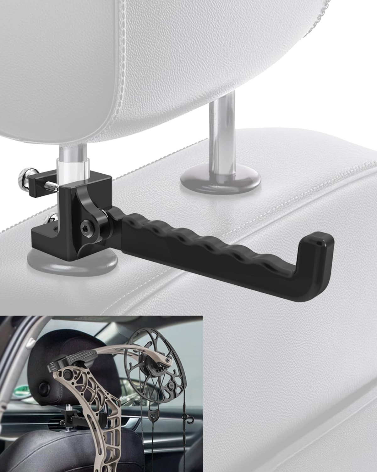 Aluminum Headrest Bow Hanger - Twist-On 2.0 Universal Bow Hangers - for Truck/Su