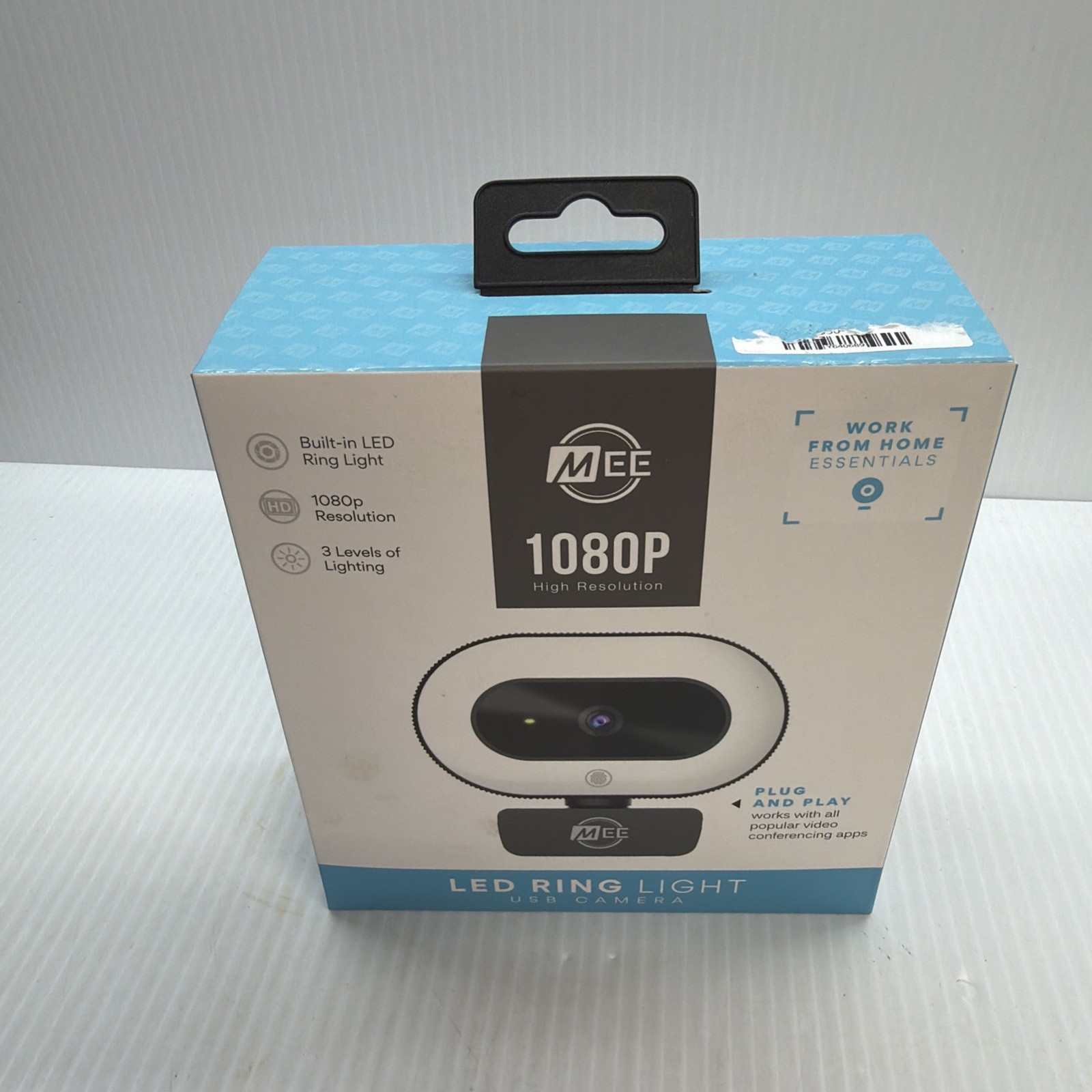 MEE 1080p Live Webcam with LED Ring Light and Audio (Model #CAM-CL8A) - New