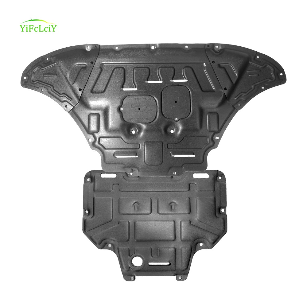 2Pcs Engine Splash Shield For Audi Q7 2017-2024 Heavy Skid Plate W/Service Hole