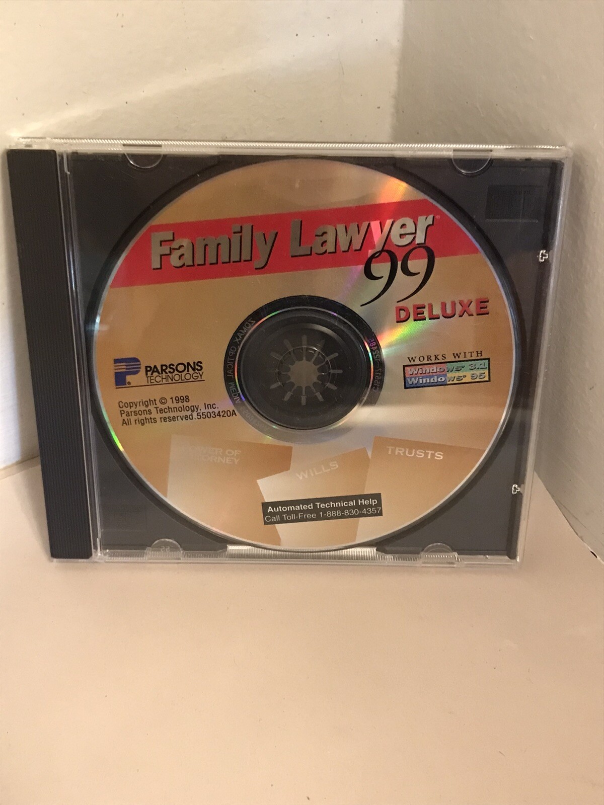 Family Lawyer 99 Deluxe PC CD ROM Software   Disc Parsons Technology