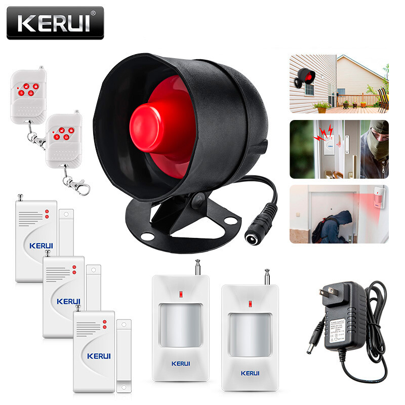 115dB Wireless Burglar Alarm System Complete Kit for House Garage Security
