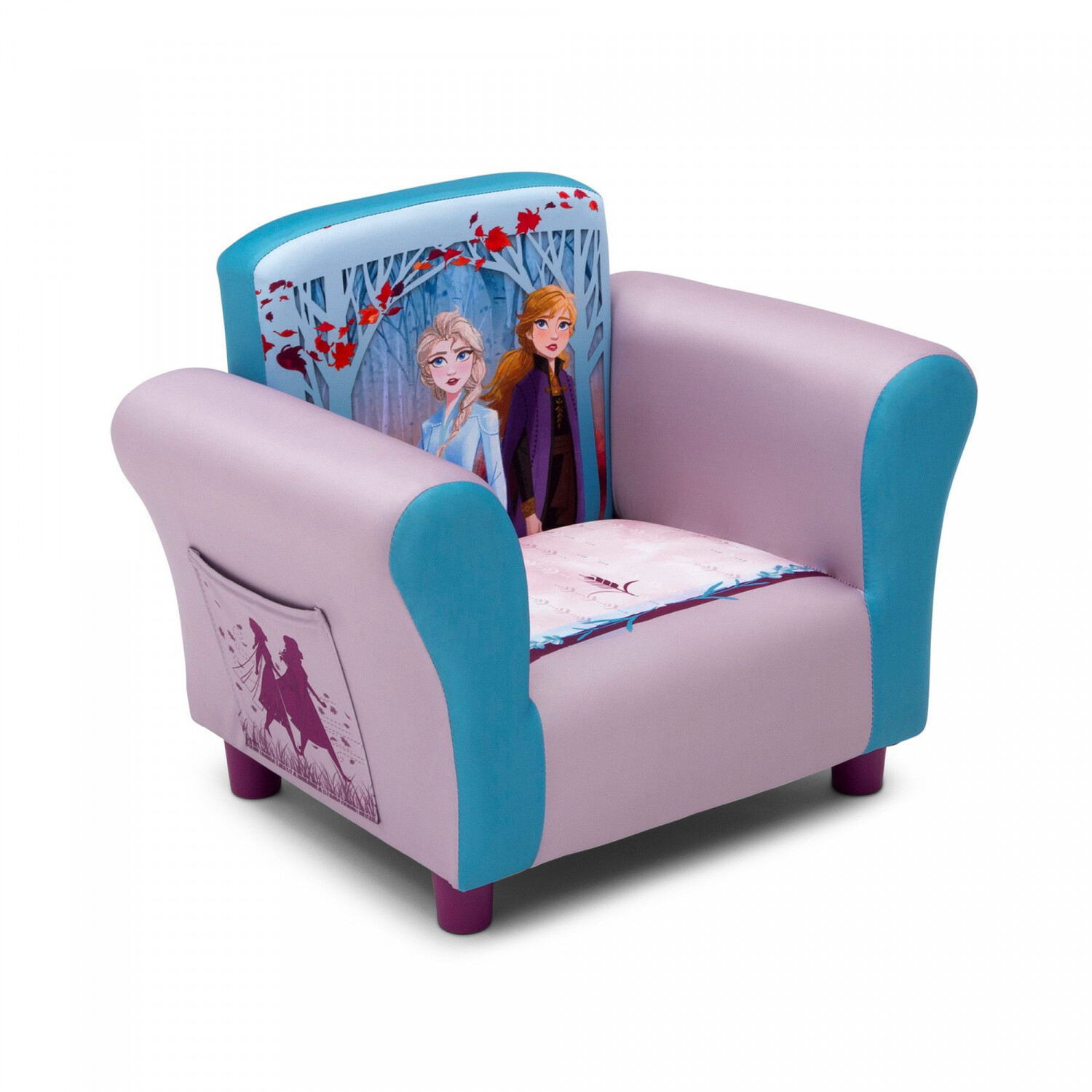Kids Lounger Chair Frozen II Upholstered Armchair Elsa Anna Toddler Furniture