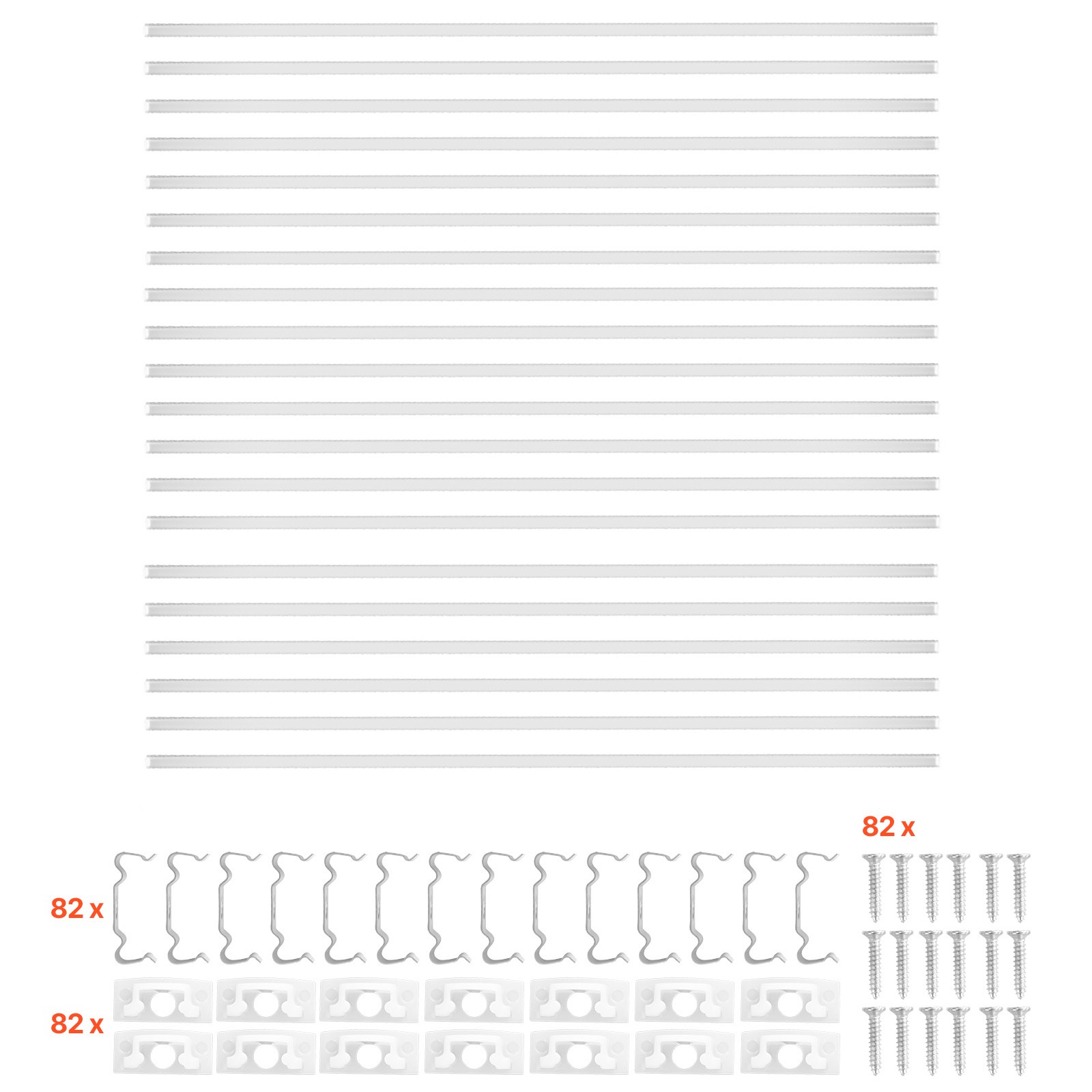 Uimoso 20-Pack 6.6 ft U-Shaped Aluminum Channel with Milky Cover for LED Strips