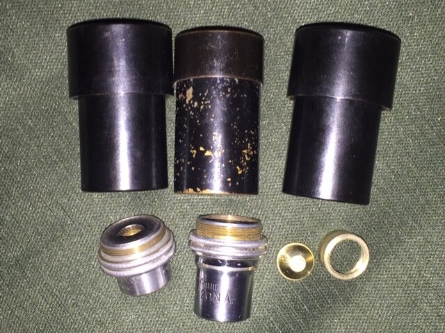 Bausch & Lomb Eyepiece Ocular 4mm & 24mm + Optic Case 32mm / 1.9mm / 8mm Vtg Lot