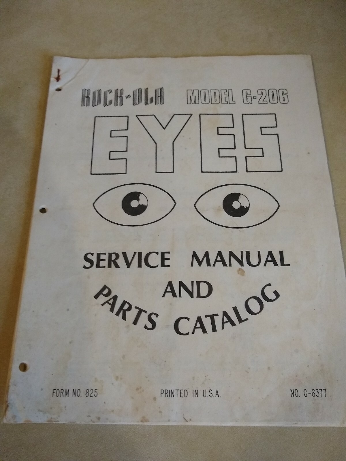 Rockola Eyes Arcade Manual