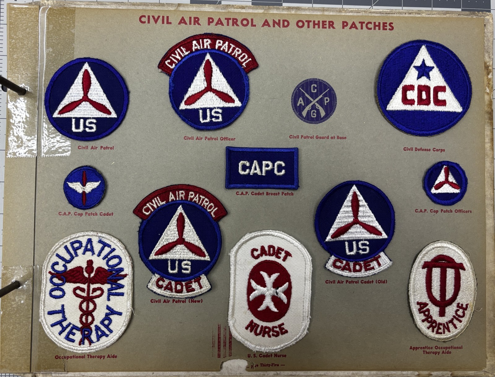 Kay Adams Collection WW 2 Occupational Therapy Aide Apprentice Patch Inv# KA443