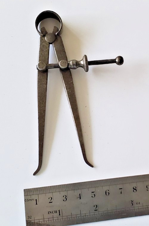 Antique The LS Starrett C Engineering Internal Calipers Athol Mass USA
