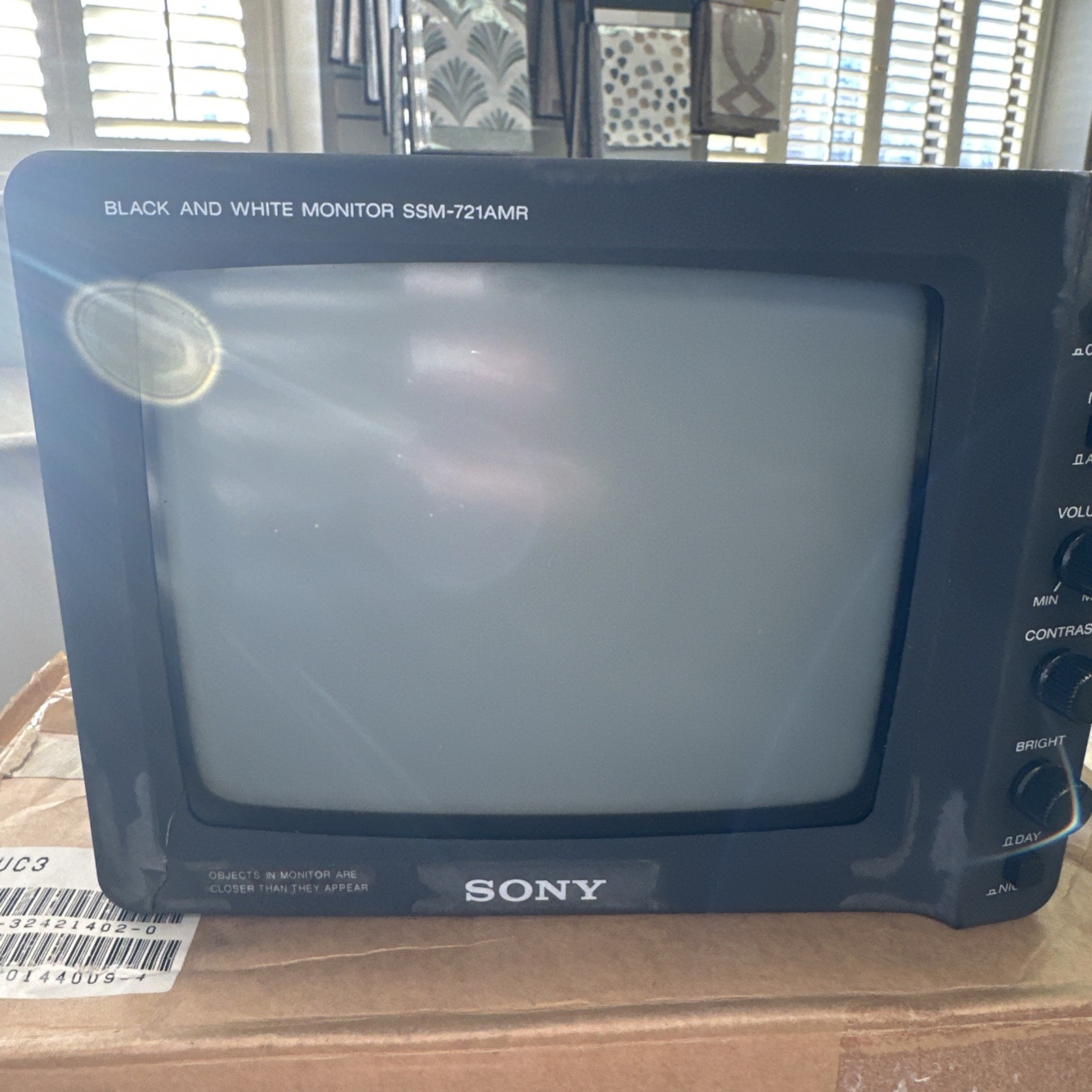 Sony SSM-721AMR Black And White Monitor NOS RV Backup TV screen WatchCam