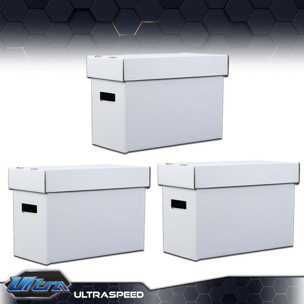 3PCS Short Comic Book Storage Boxes Holds 150 175 Stackable Archival Cardboard
