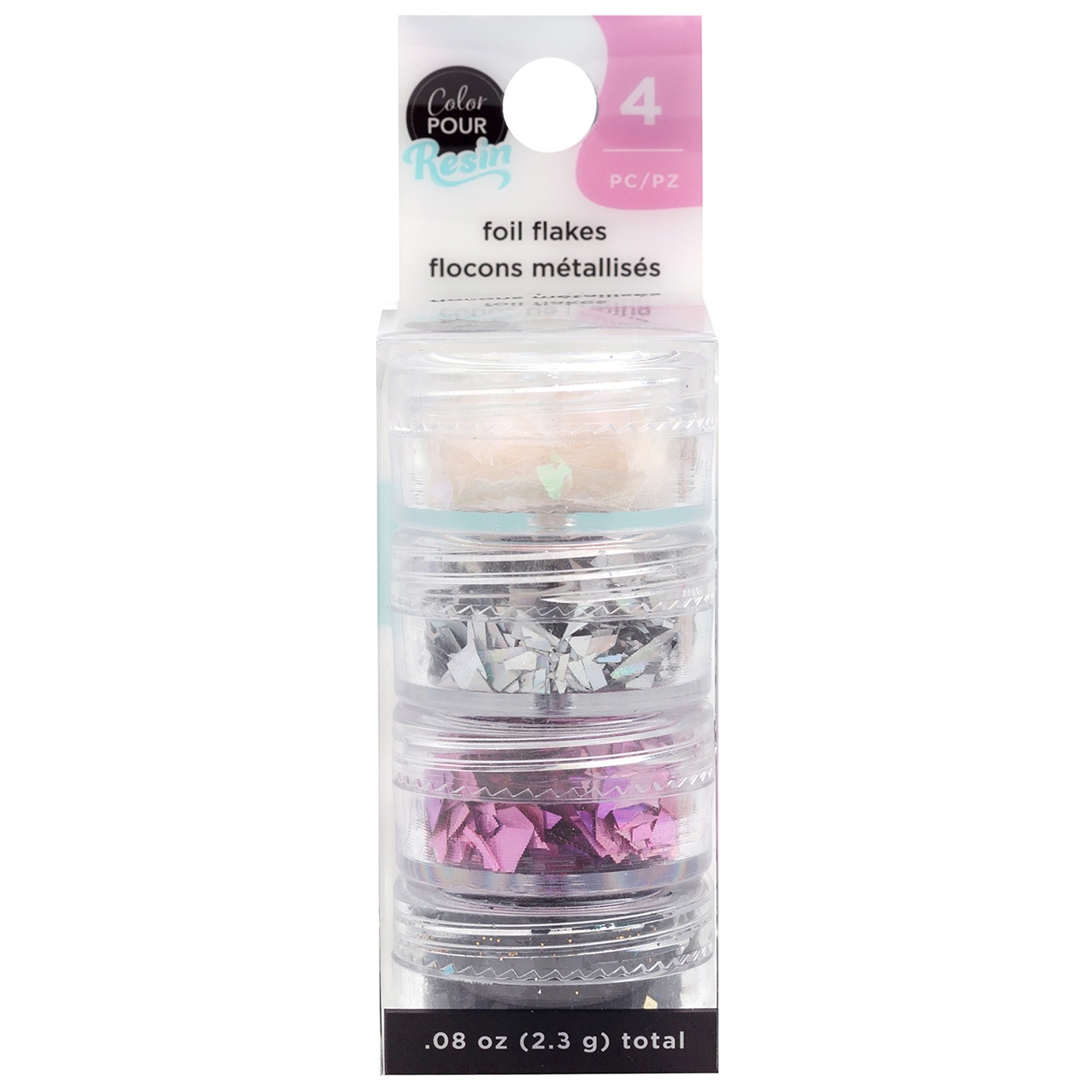 American Crafts Color Pour Resin Mix-Ins-Foil Flakes - Holographic 4/Pk - 2 Pack