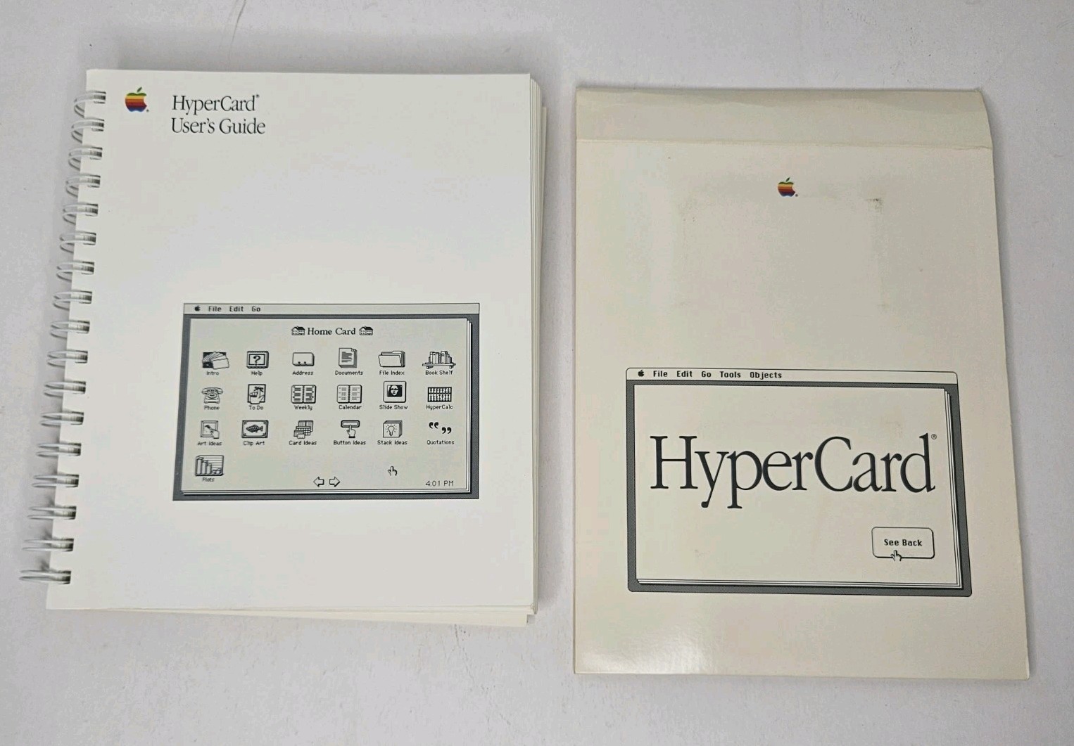 Vintage Apple Software HyperCard 3.5" Floppy Set  1989 With Users Guide