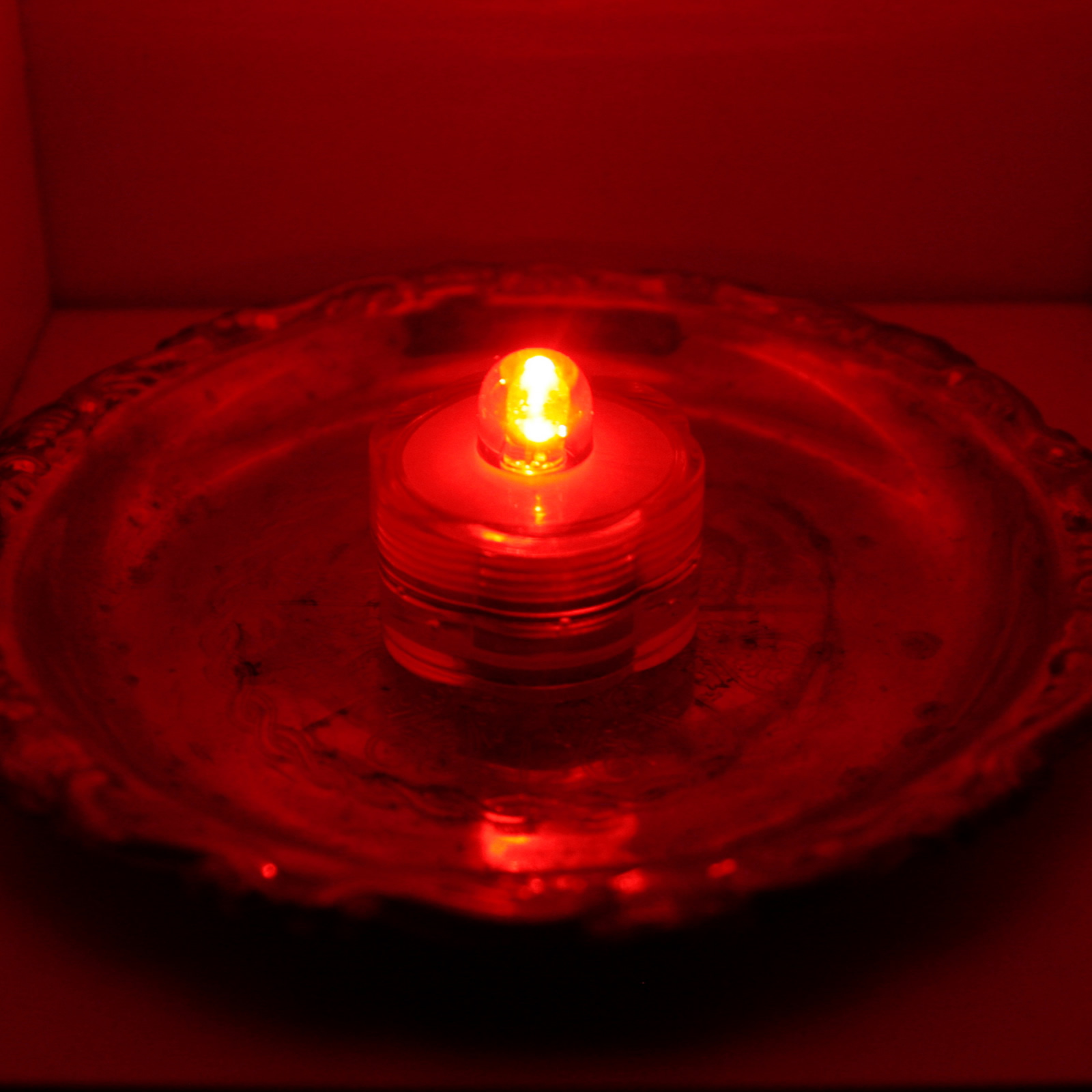 10 Pack~Red~Submersible Waterproof Underwater Battery LED Tea Light~Wedding