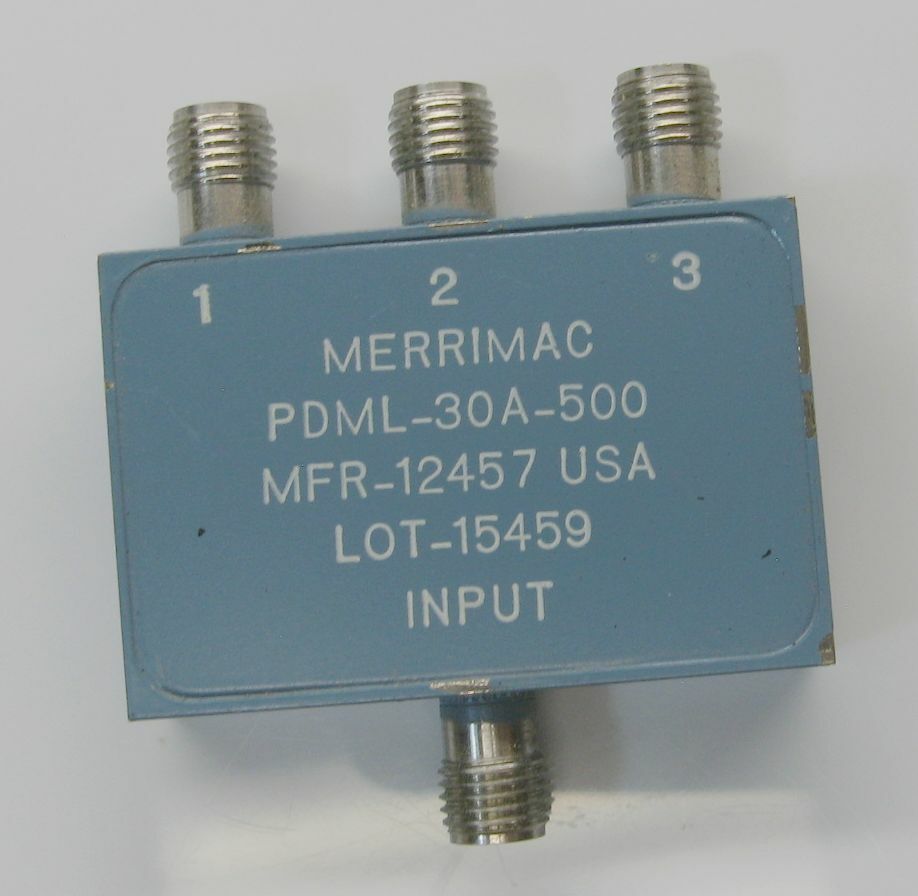 Merrimac  PDML-30A-500 50-1000 Mhz 3 Way Power Divider / Combiner