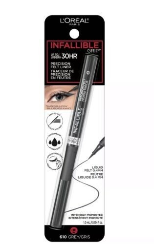 L'Oreal Infallible 30Hr Precision Felt Liner Waterproof Eyeliner 610 Grey / NEW