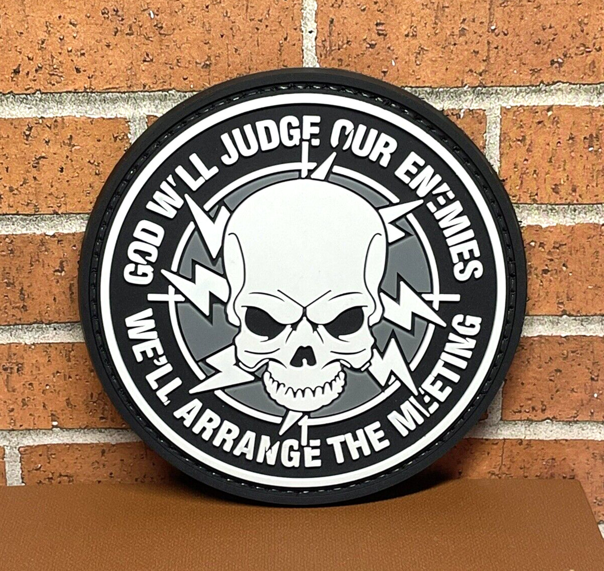 PVC Tactical Morale Patch - Punisher Skull Patch - Hook Back Gun Patch
