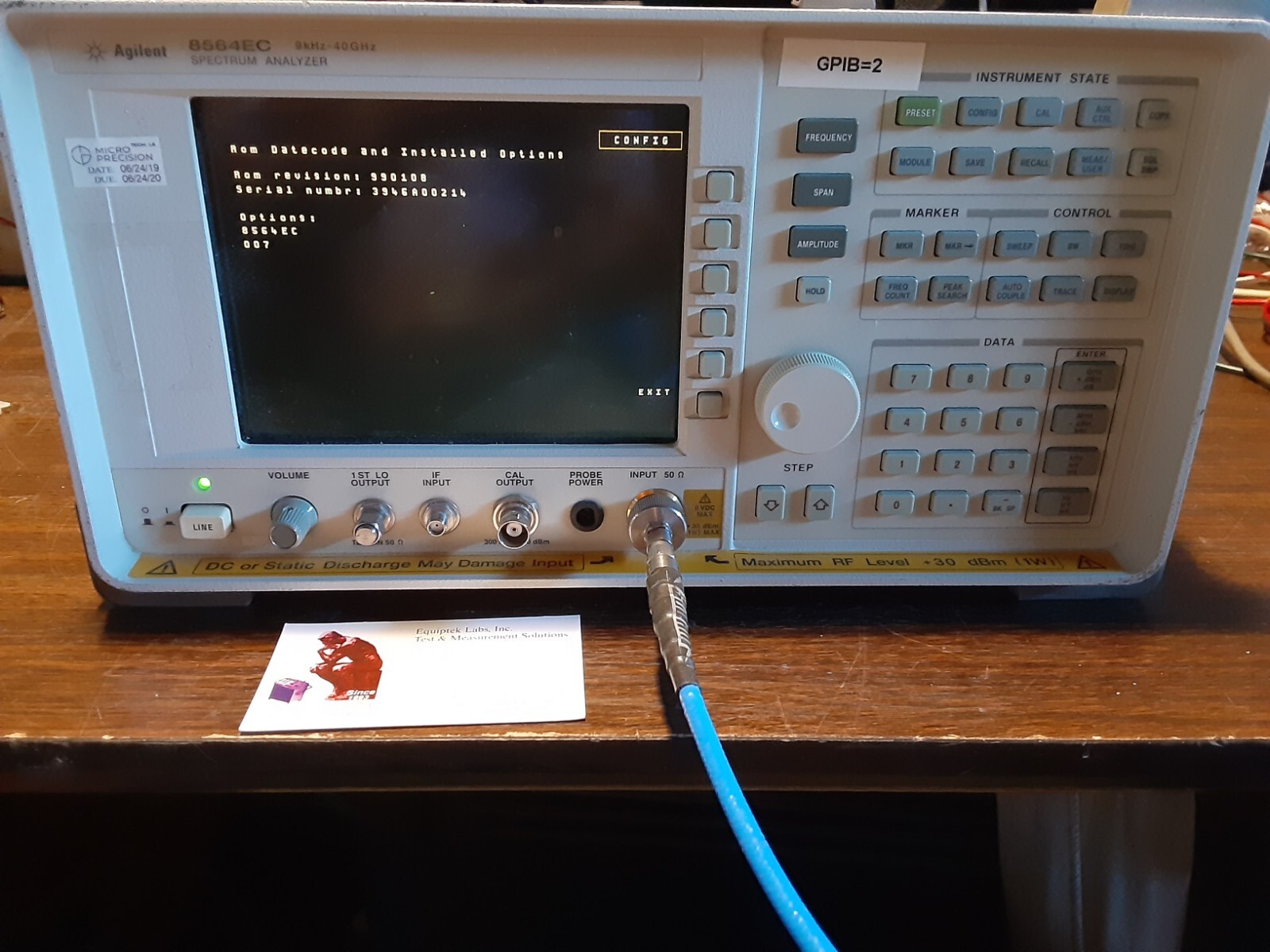 Agilent 8564EC 40 GHz Spectrum Analyzer Color LCD Fast Time domain sweeps Module