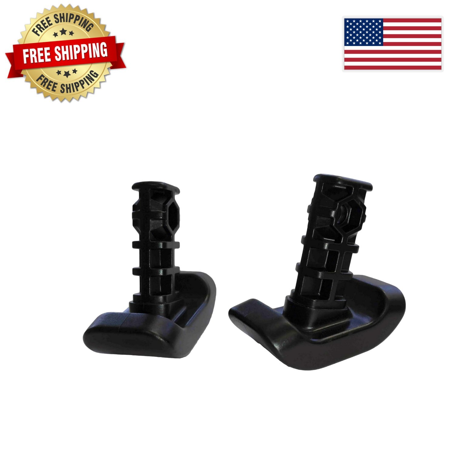 Replacement Walker Ski Glides Set of 2 - Compatible with Wonder-Walker, Black