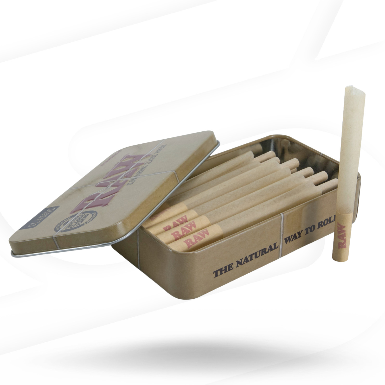 RAW Level Classic Pre Rolled Paper + Tin Can - 20 Pack