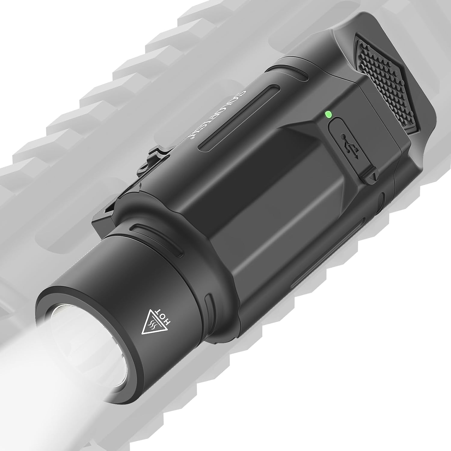 Solofish 1500 Lumen Tactical Flashlight Picatinny Rail Weapon Light 21mm