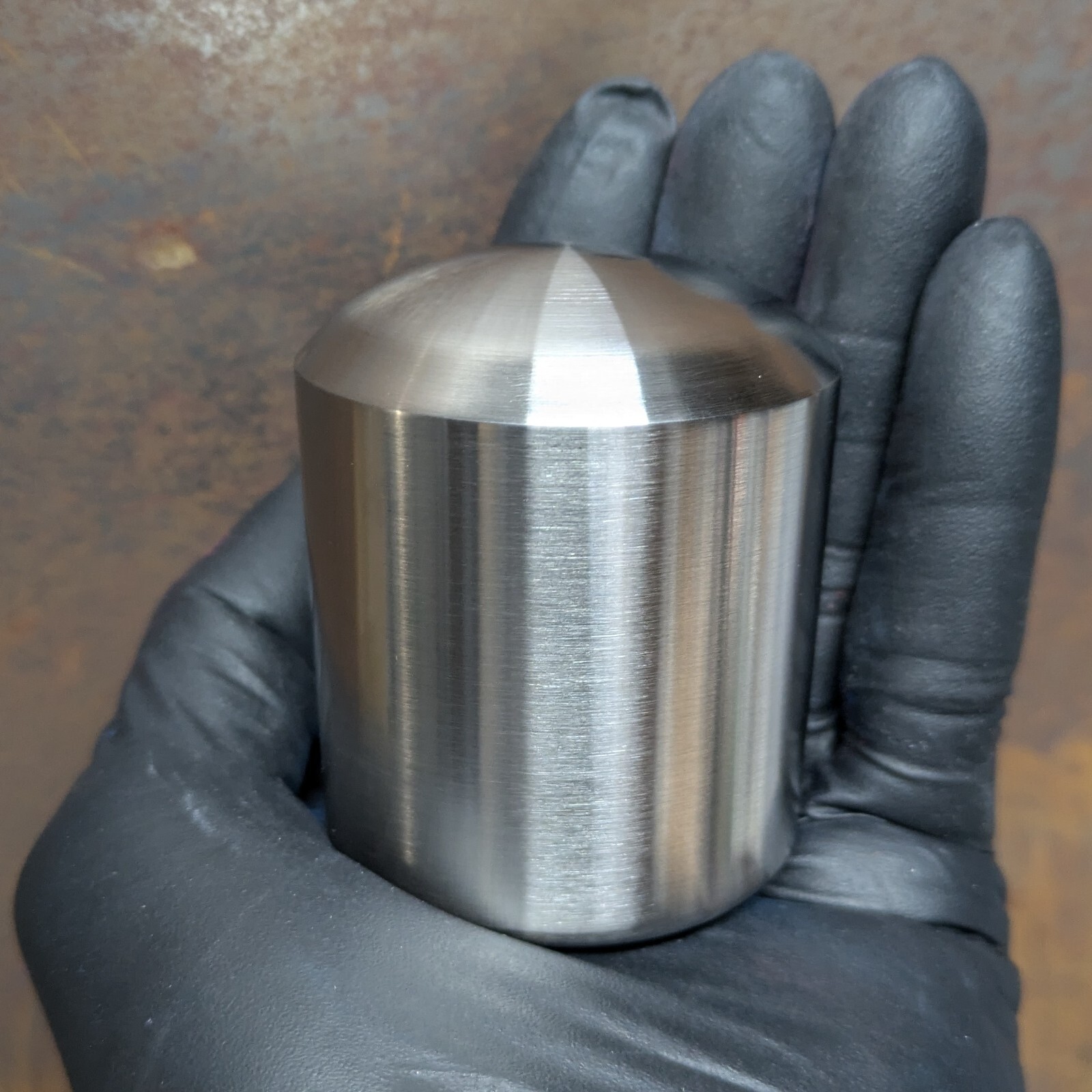 SSCO BK 600 GRAMS BRUSHED STAINLESS 5 6 SPEED SHIFT KNOB WEIGHTED BLOCK GLOSS V2