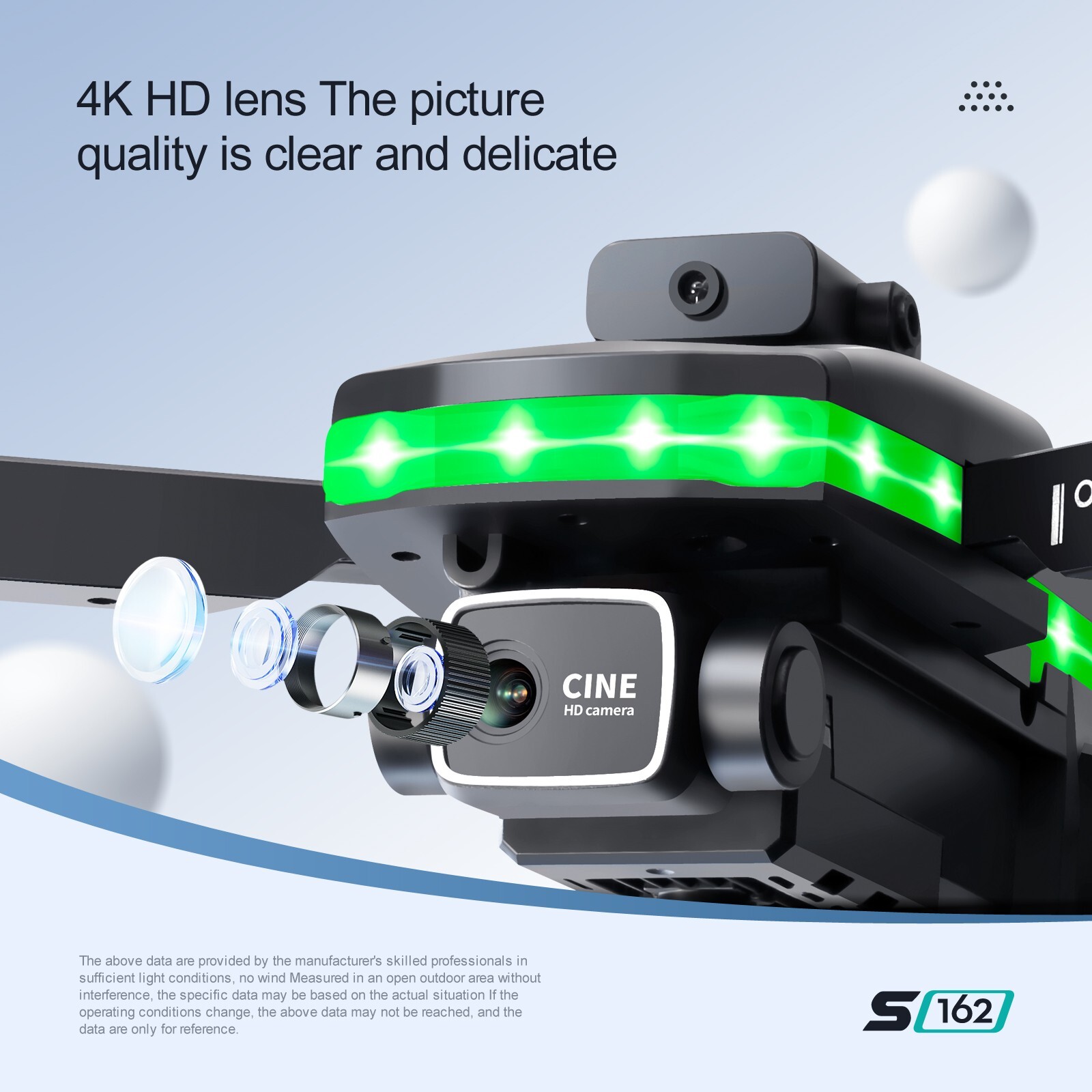 S162 RC Drones Dual Cameras 360° Headless Mode 3pc battery