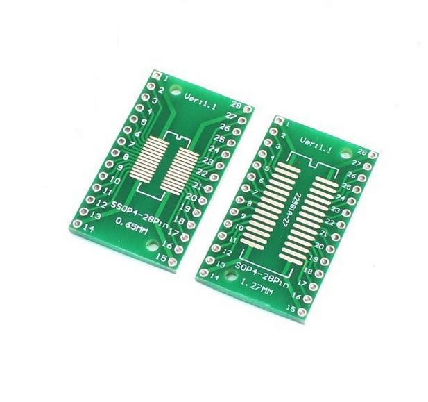 5PCS TSSOP28 SSOP28 to DIP28 0.65/1.27mm pitch adapter transfer board AD9850