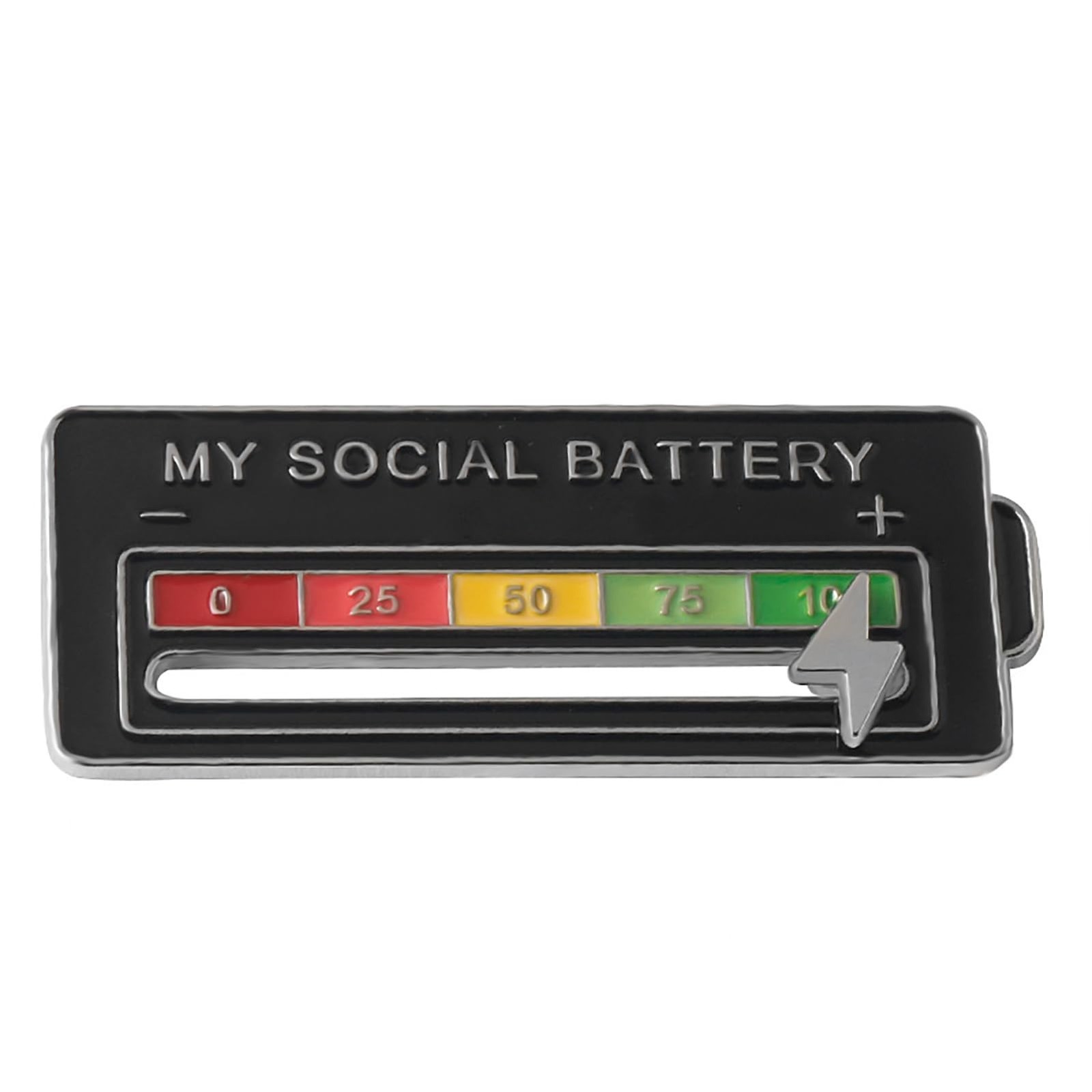 Social battery pin - My Social Battery Creative Lapel Pin, Fun Enamel quantit...