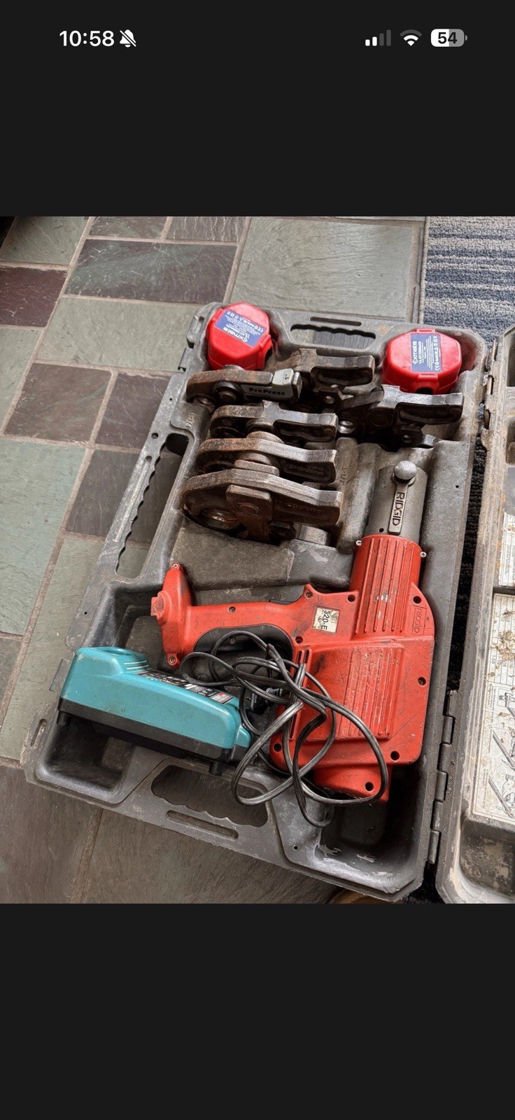 RIDGID RP 100-B Copper Press Tool Kit 1/2 3/4 1in 2 in Jaws w/ Carrying Case