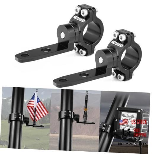 2PCS Whip Light Mount - 360° Rotating Adjustable UTV Flag - Aluminium