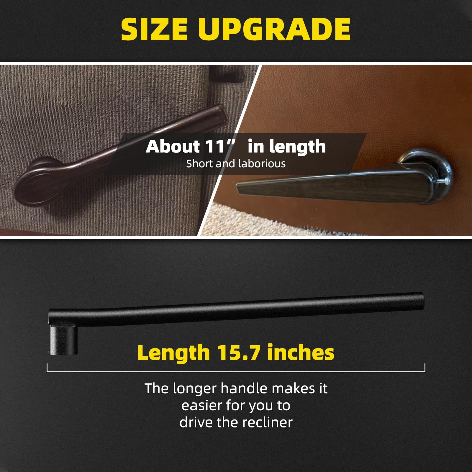 Oversized Recliner Handle, Aluminum Alloy Material, Chair Lever Extender for .