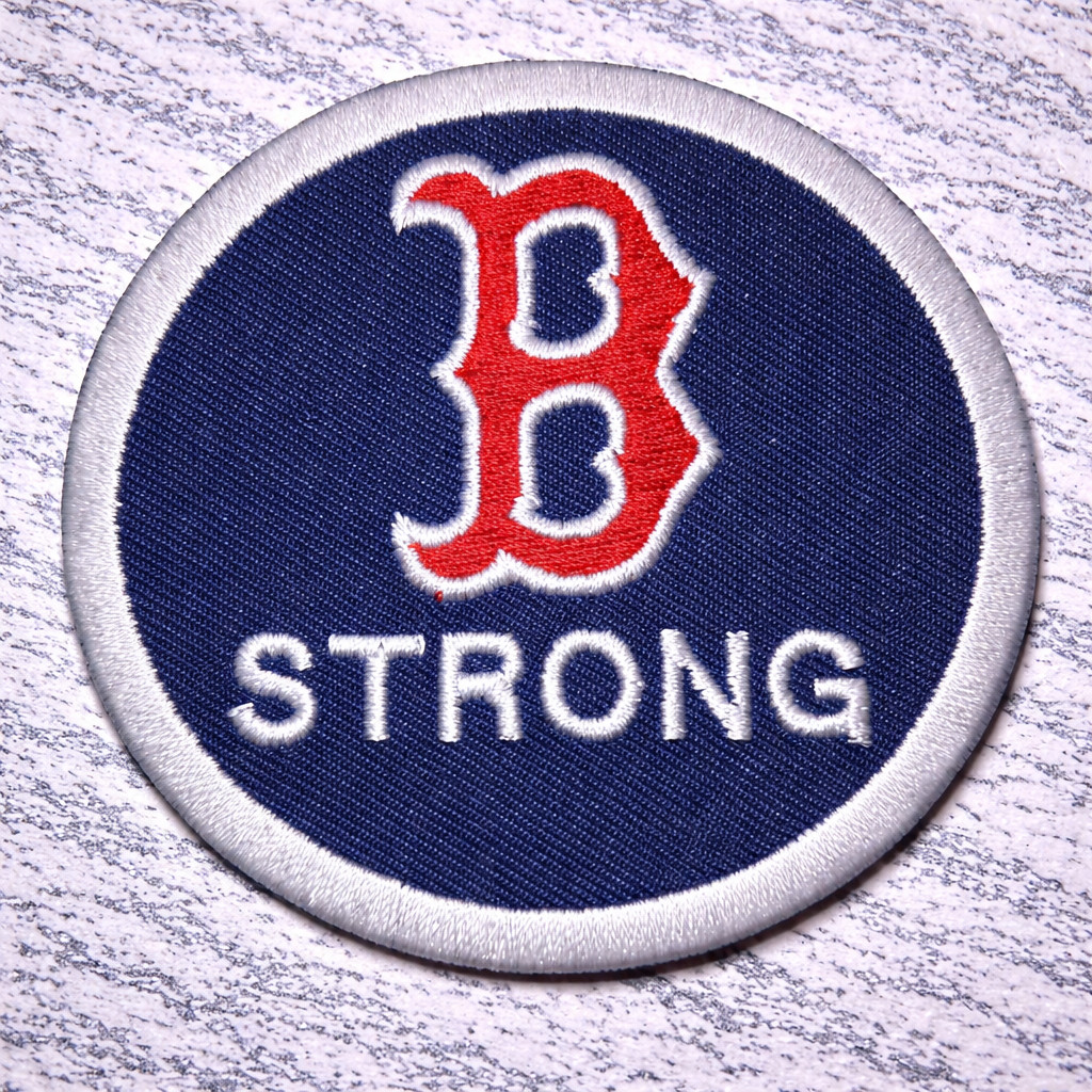 BOSTON RED SOX STRONG BOSTON MARATHON EMBROIDERED IRON ON PATCH 3" FREE SHIPPING