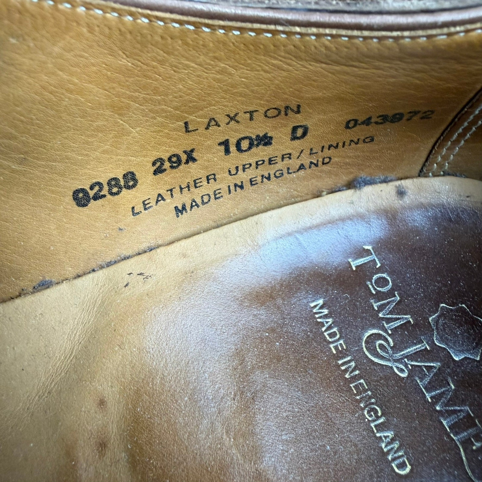 Tom James Laxton Suede Monk Strap Shoes 10.5D England