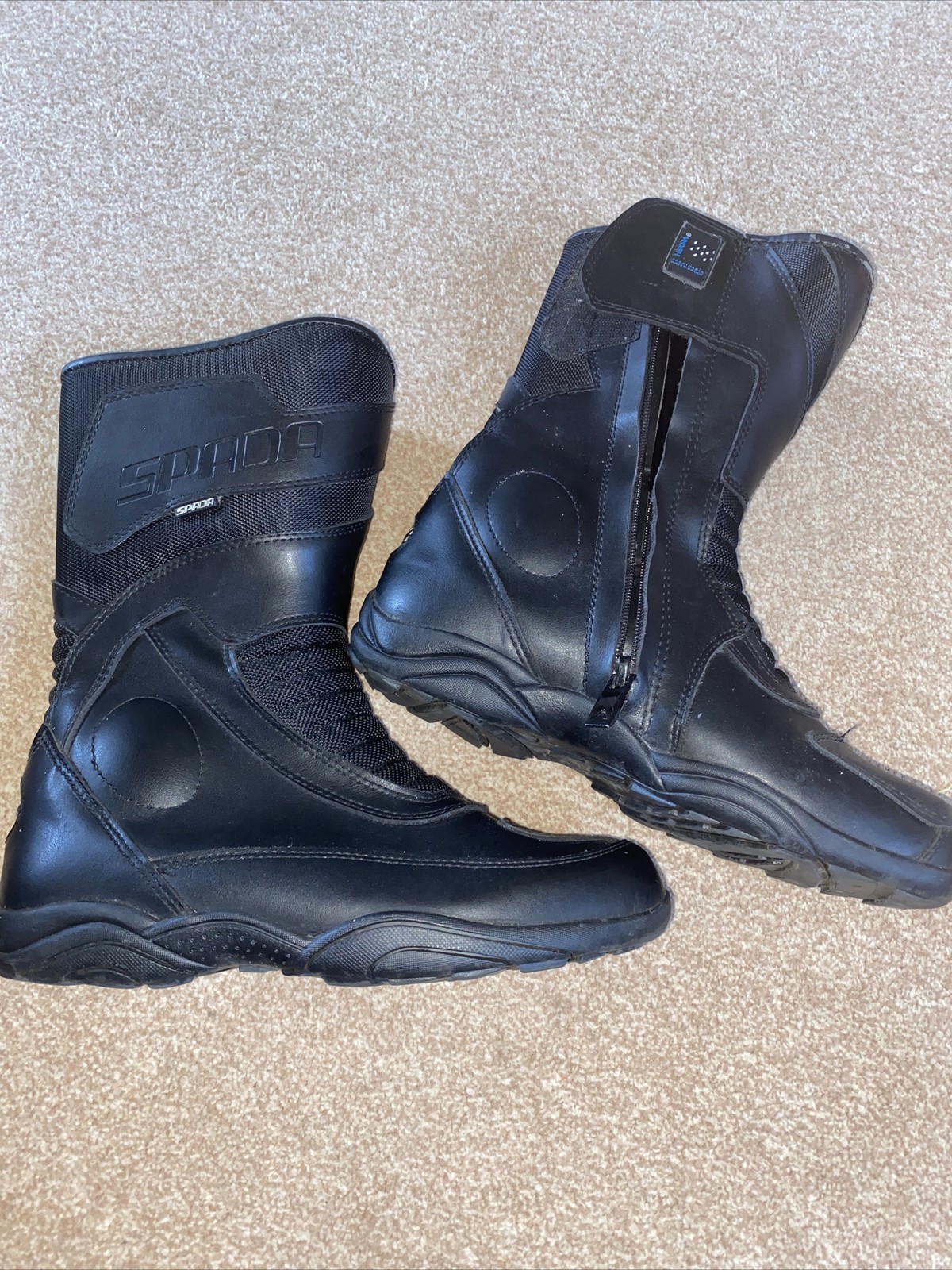 spada motorcycle boots black excellent condition size uk 6