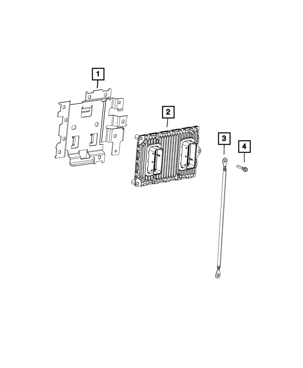 Genuine Mopar Powertrain Control Module Bracket 68068324AD