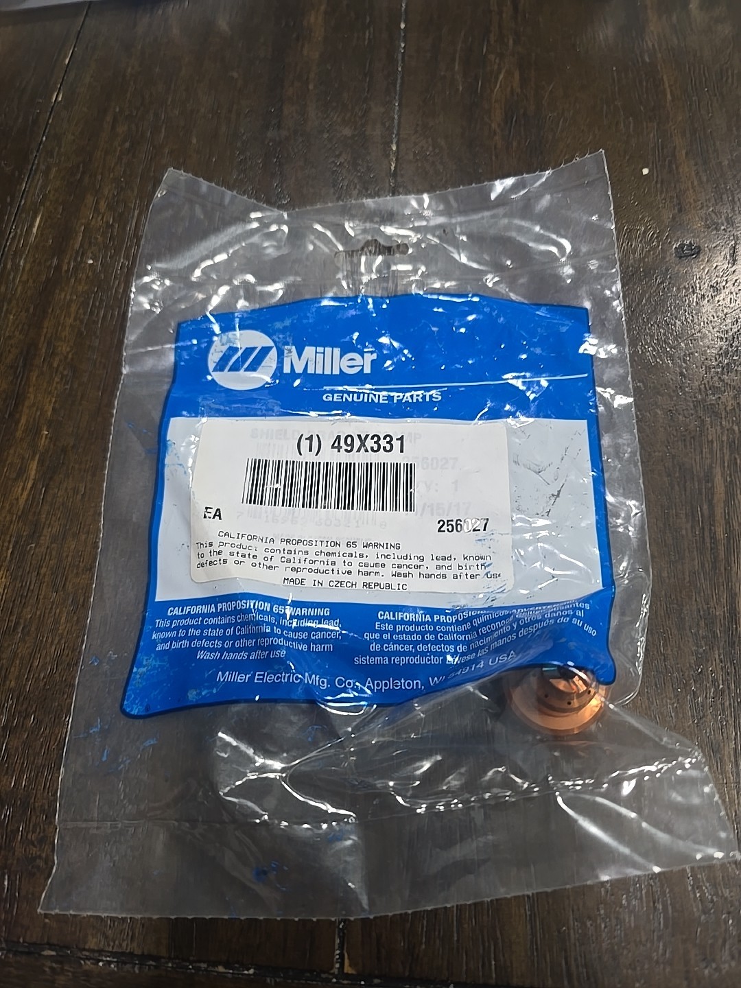 Genuine Miller Parts 256027 Plasma Cutter Drag Shield XT-60Amp Tip NEW