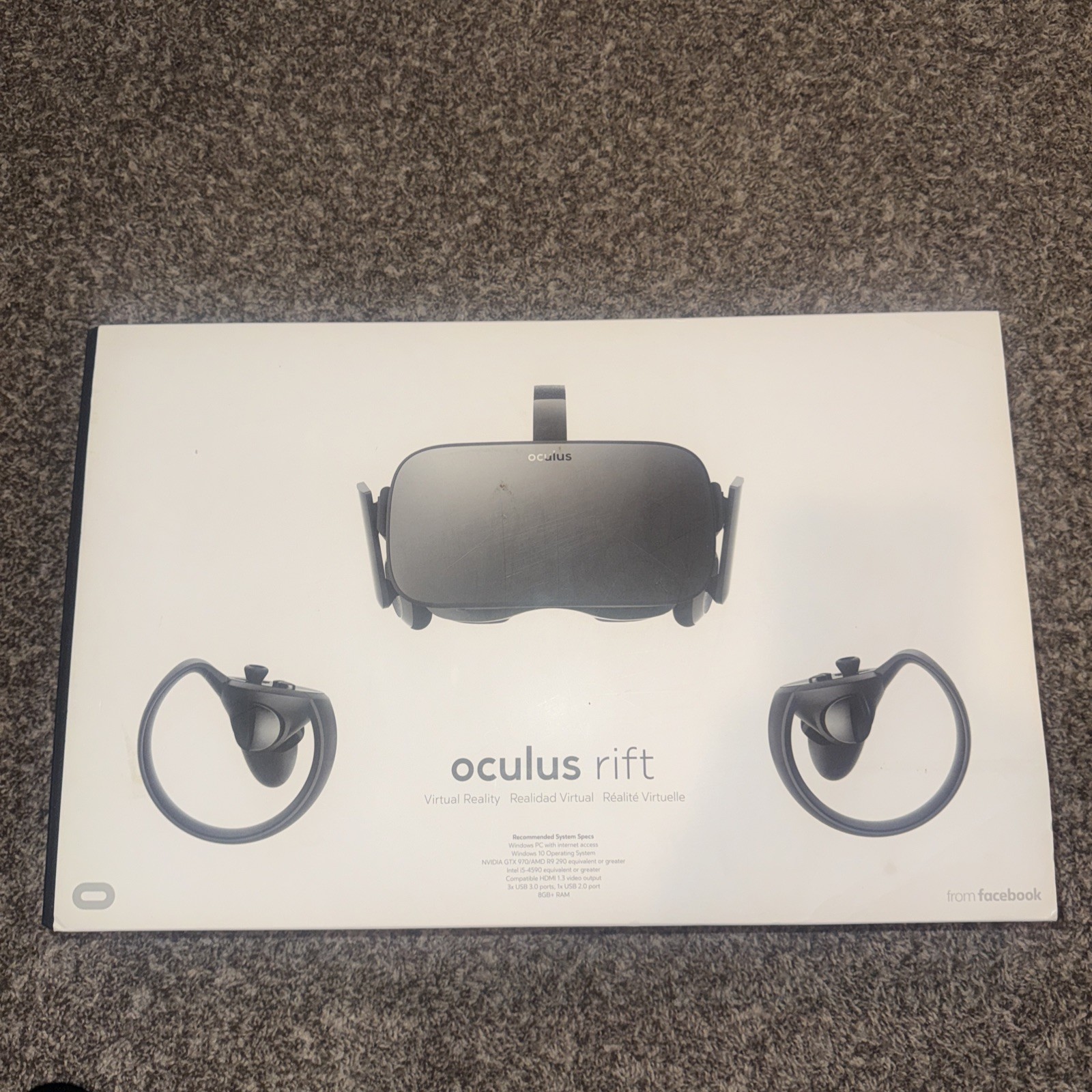 Meta Oculus Rift CV1 VR Virtual Reality Headset System W/ Oculus rift Headphones