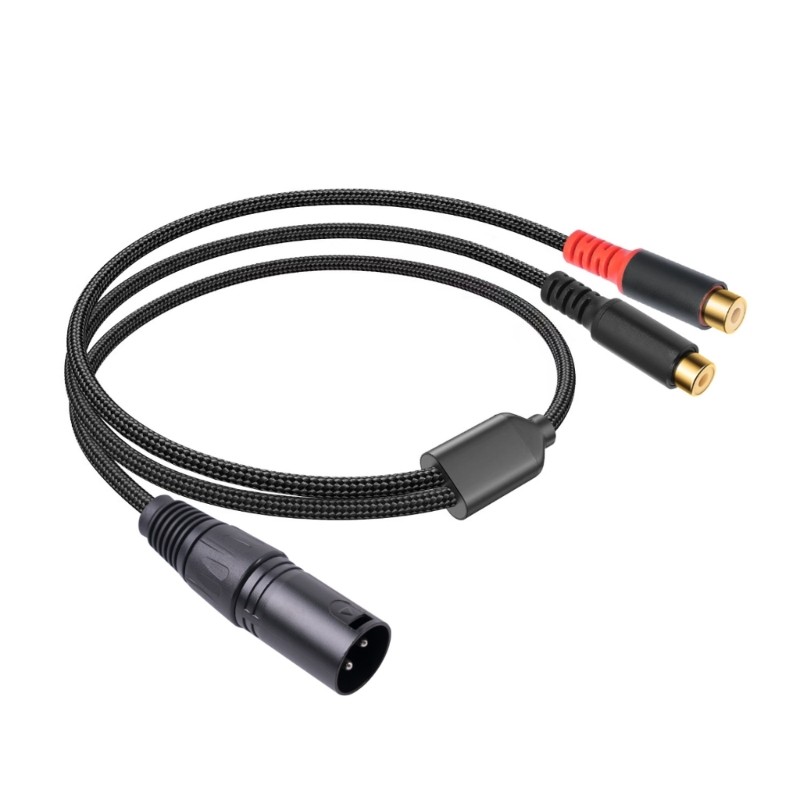 Sound Adapter Nylon Texture Perfect for Amplifiers Sound System Microphones