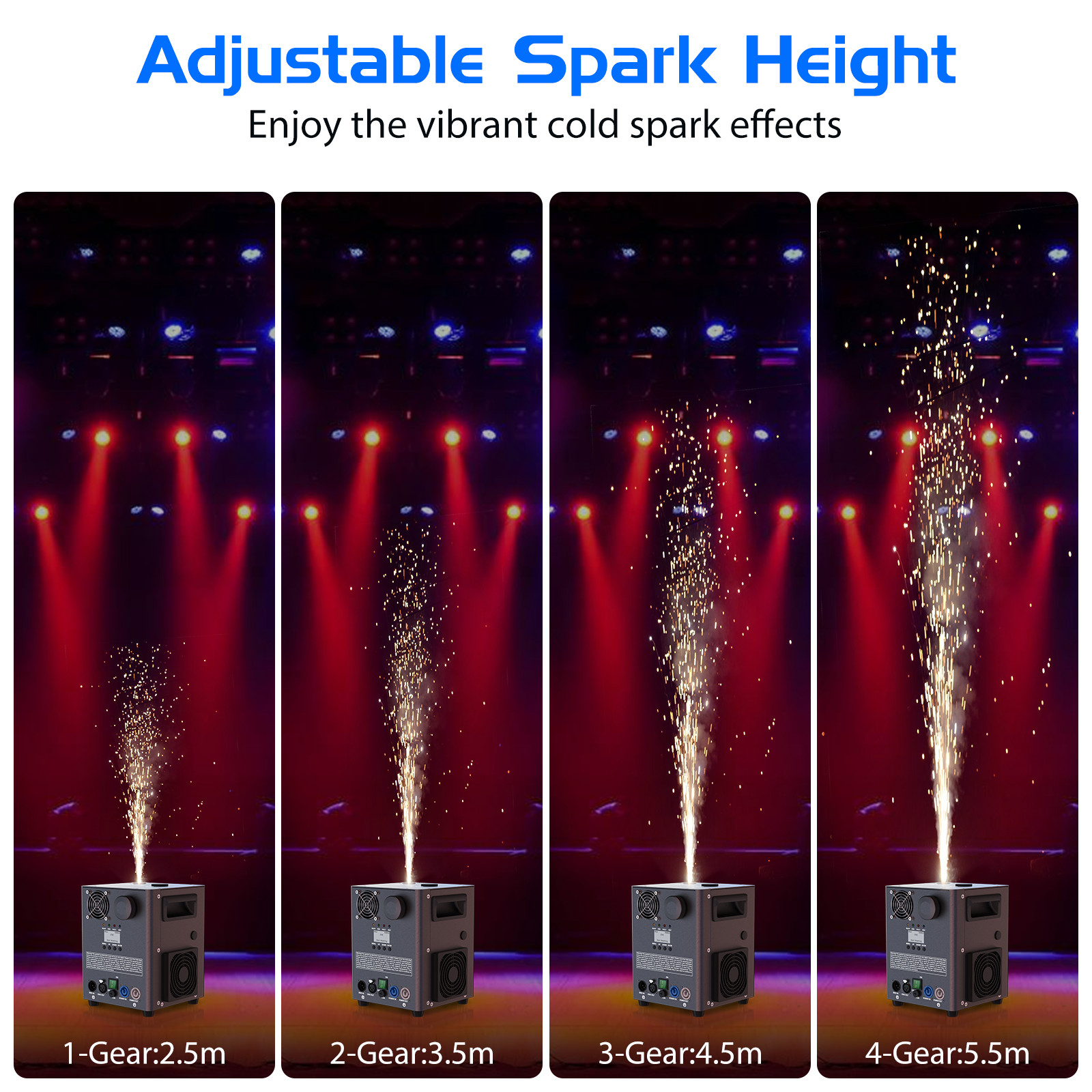 1200W Cold Spark Machine Stage Effect DMX Firework DJ Event Party Wedding NEW
