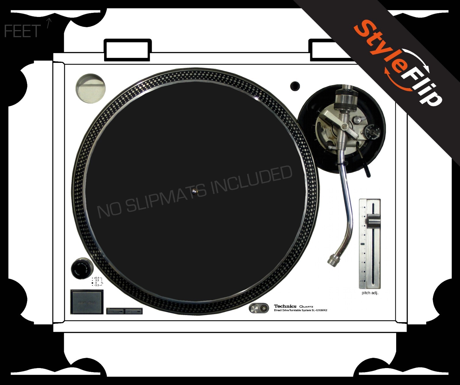 Technics SL-1210 MK2 Skin | Color White | Protective Decal | StyleFlip Skins