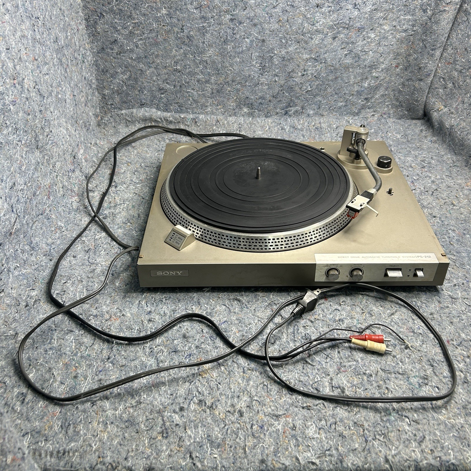 VTG Sony PS-212 Stereo Turntable System Record Player Japan As Is Parts/Repair