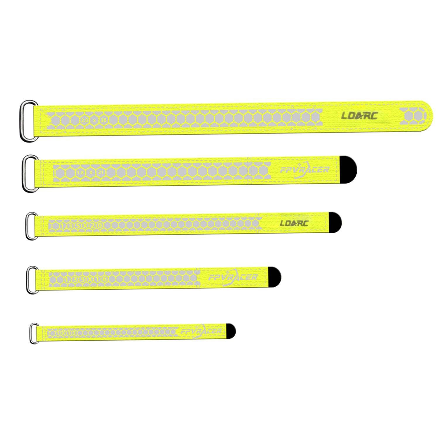2x LDARC High Visibility Battery Strap w/ Metal Clasp