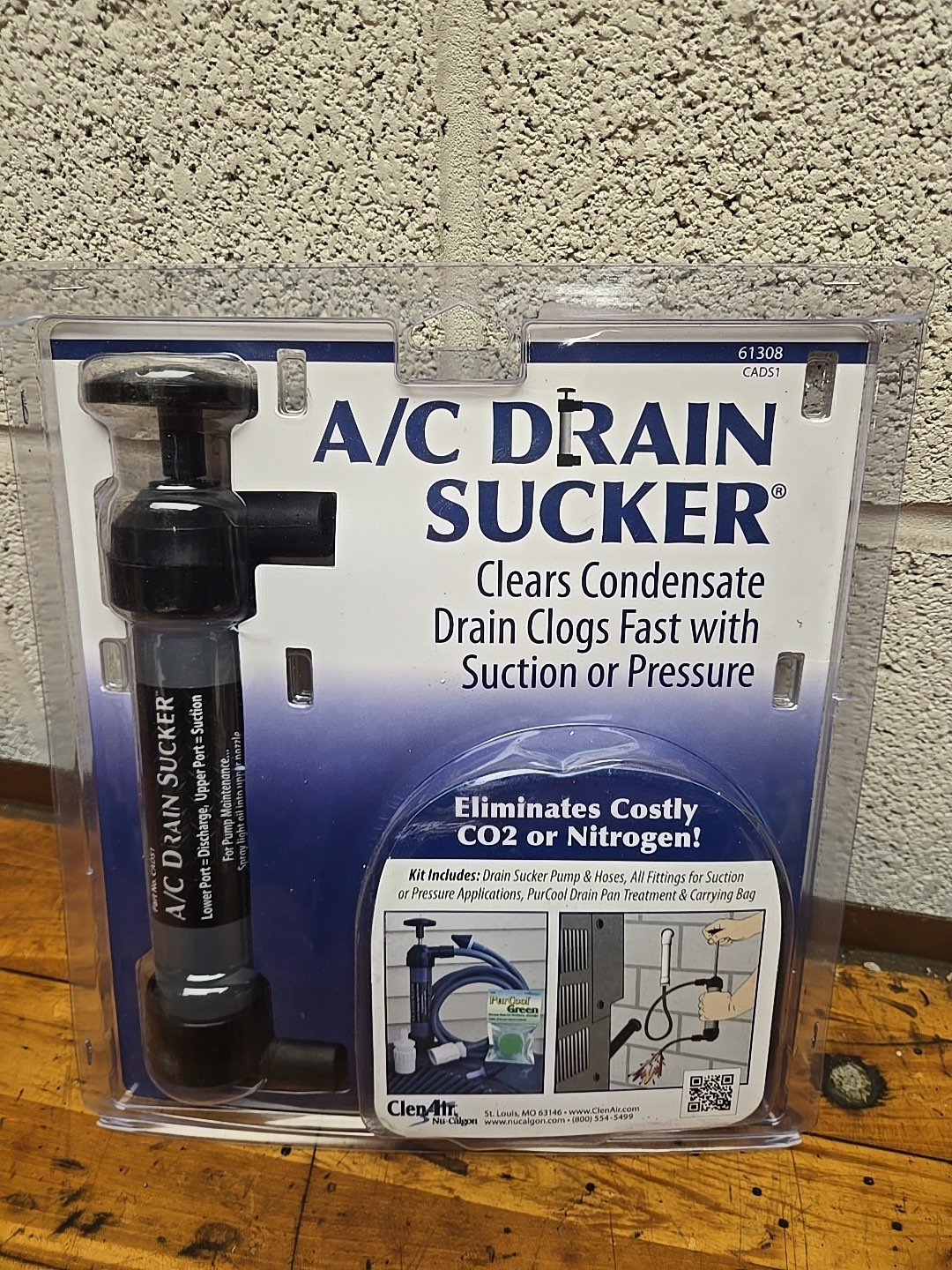 Nu-Calgon 61308 A/C Drain Sucker Kit Pump Hoses Clogs Suction