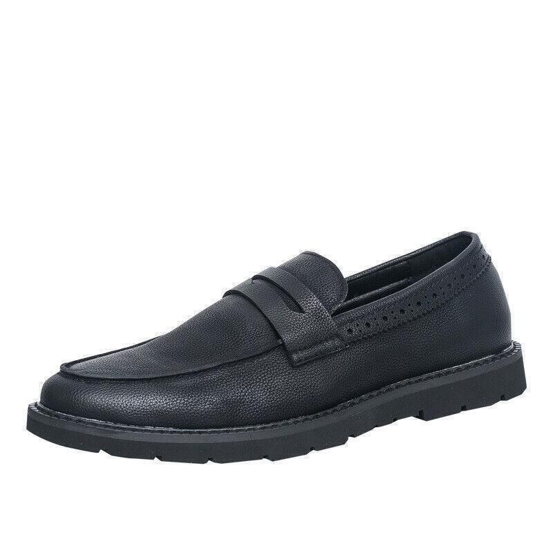 Chic Men's Non-slip Round Toe Faux Leather Shoes Casual Work Outdoor Spring Fall