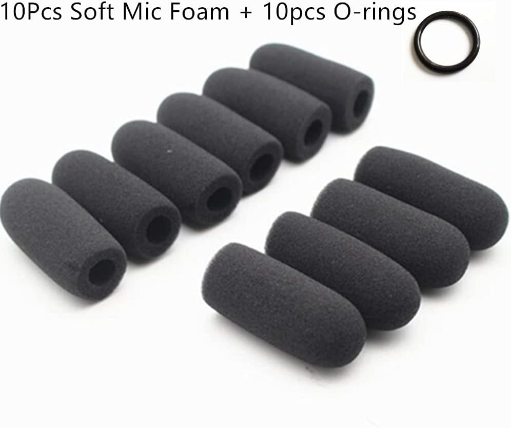 10 Pack Soft Mic Foam Covers Windscreens David Clark Aviation Headset Microphone
