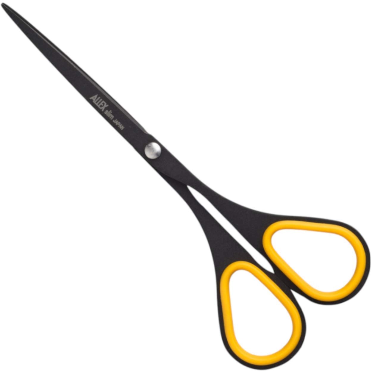 ALLEX 11164Y Slim Fluorine Coat Scissors 5.5in Portable Craft Yellow Japan