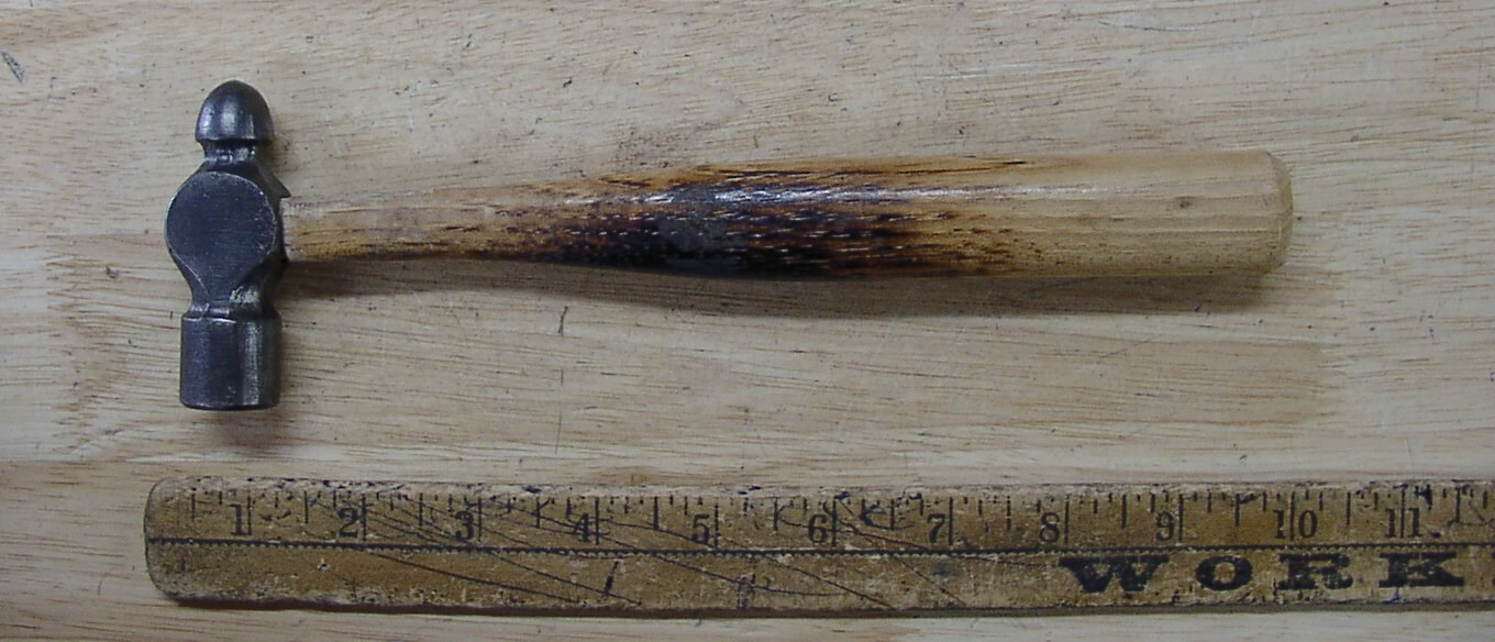 Old Used Tools,Vntg Unbranded Ball Peen Hammer,7.2oz,2-13/16" Head,EXCELLENT