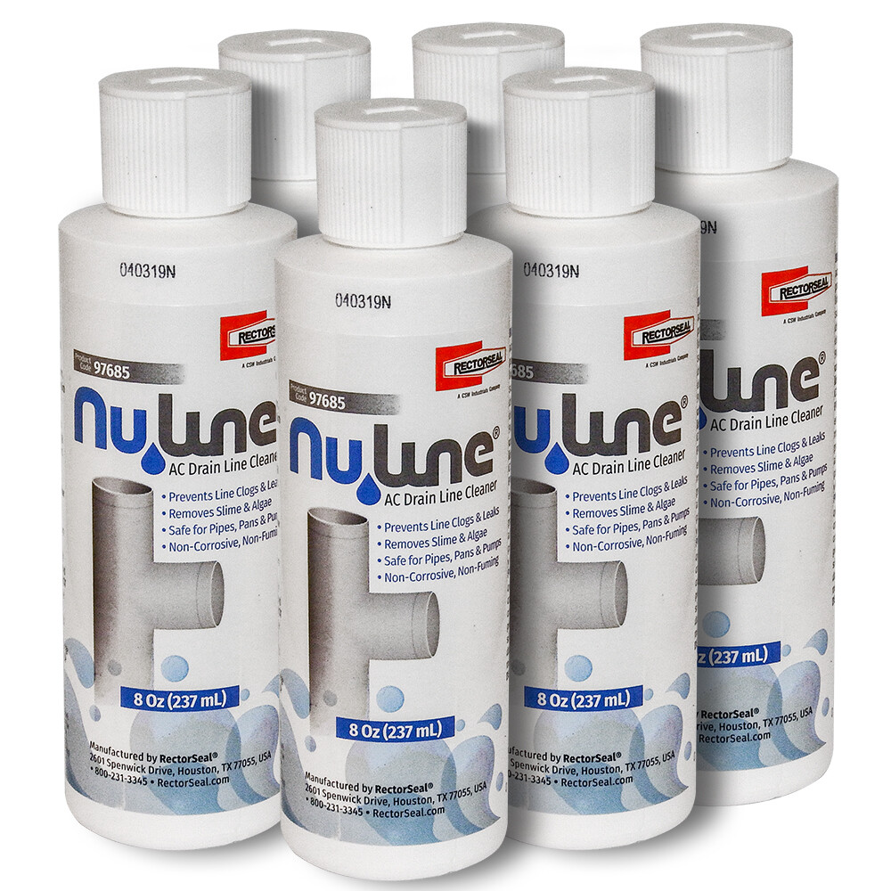 (6) Pack Nu-Line / NuLine NL1 NL-1 97685 HVAC/R Drain Cleaner , 8 ounce