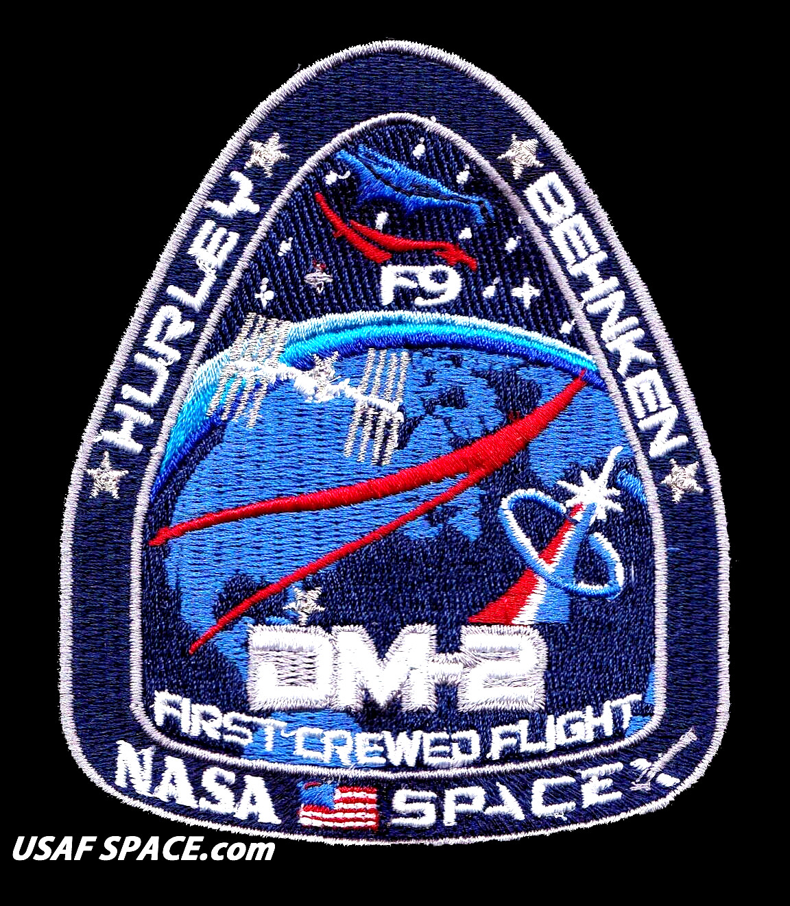 Authentic NASA Mission SpaceX Dragon DM-2 Space Flight Patch Launch May 27 2020