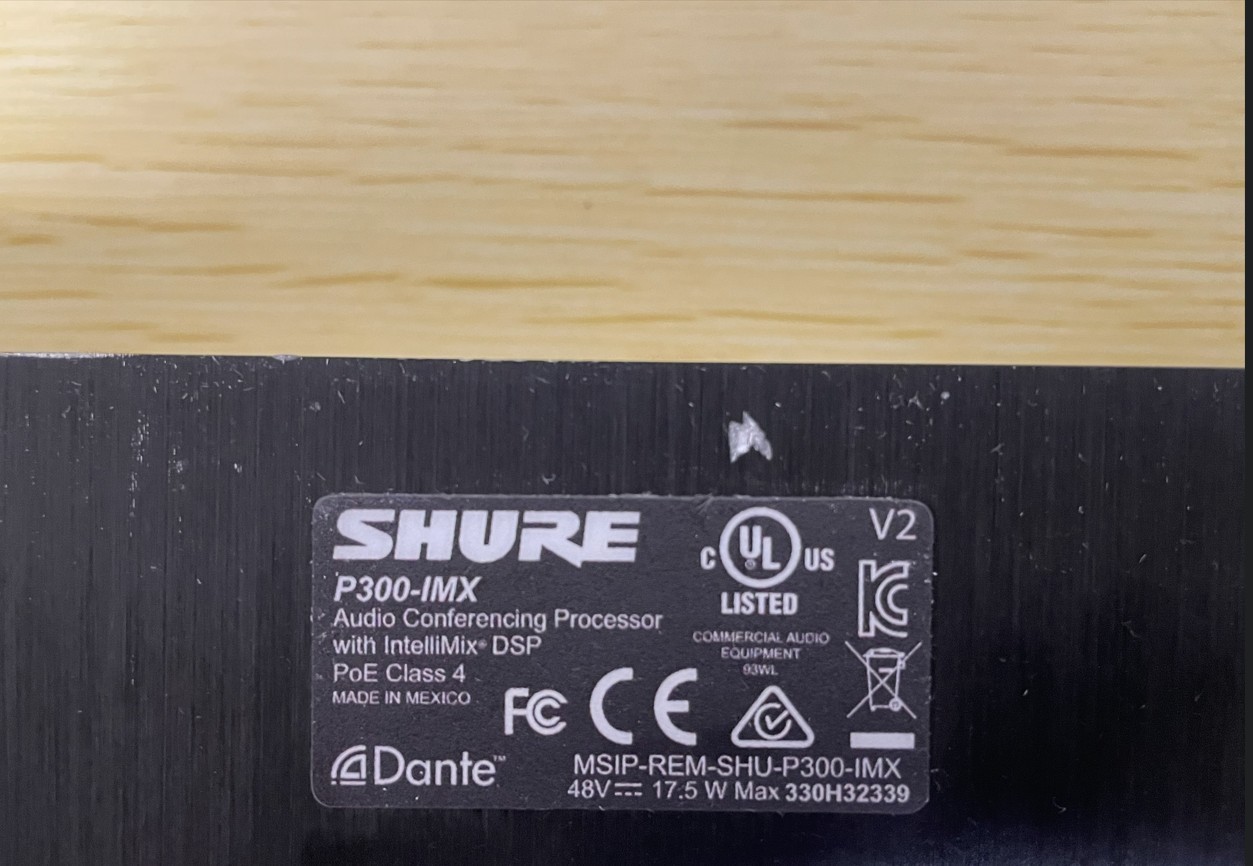 PShure 300-IMX IntelliMix Audio Conferencing Processor Dante DSP PoE+ USB